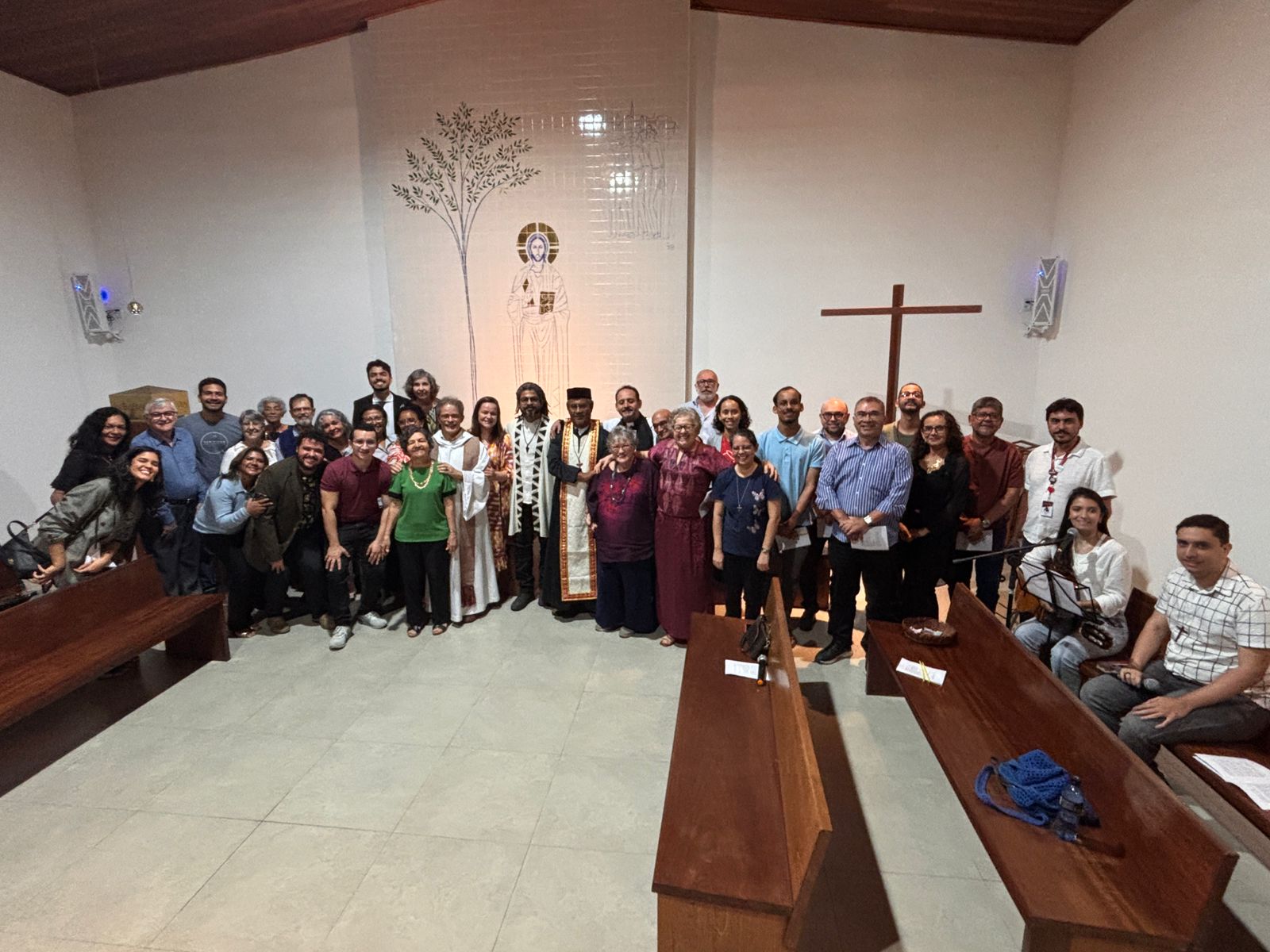 Grupo na Capela
