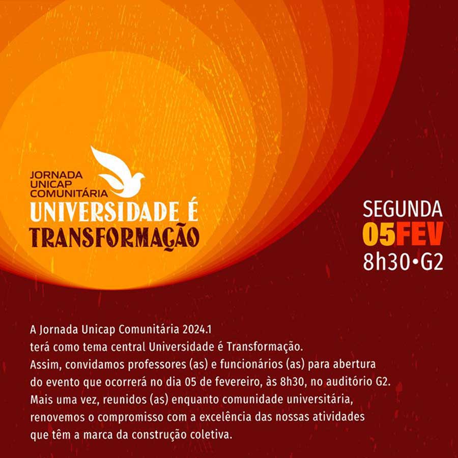 Banner da Jornada Unicap Comunitária 2024.1