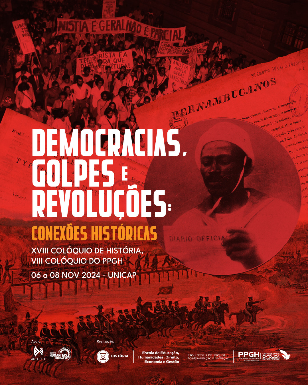 card: Democracias, Golpes e Revoluções: Conexões Históricas