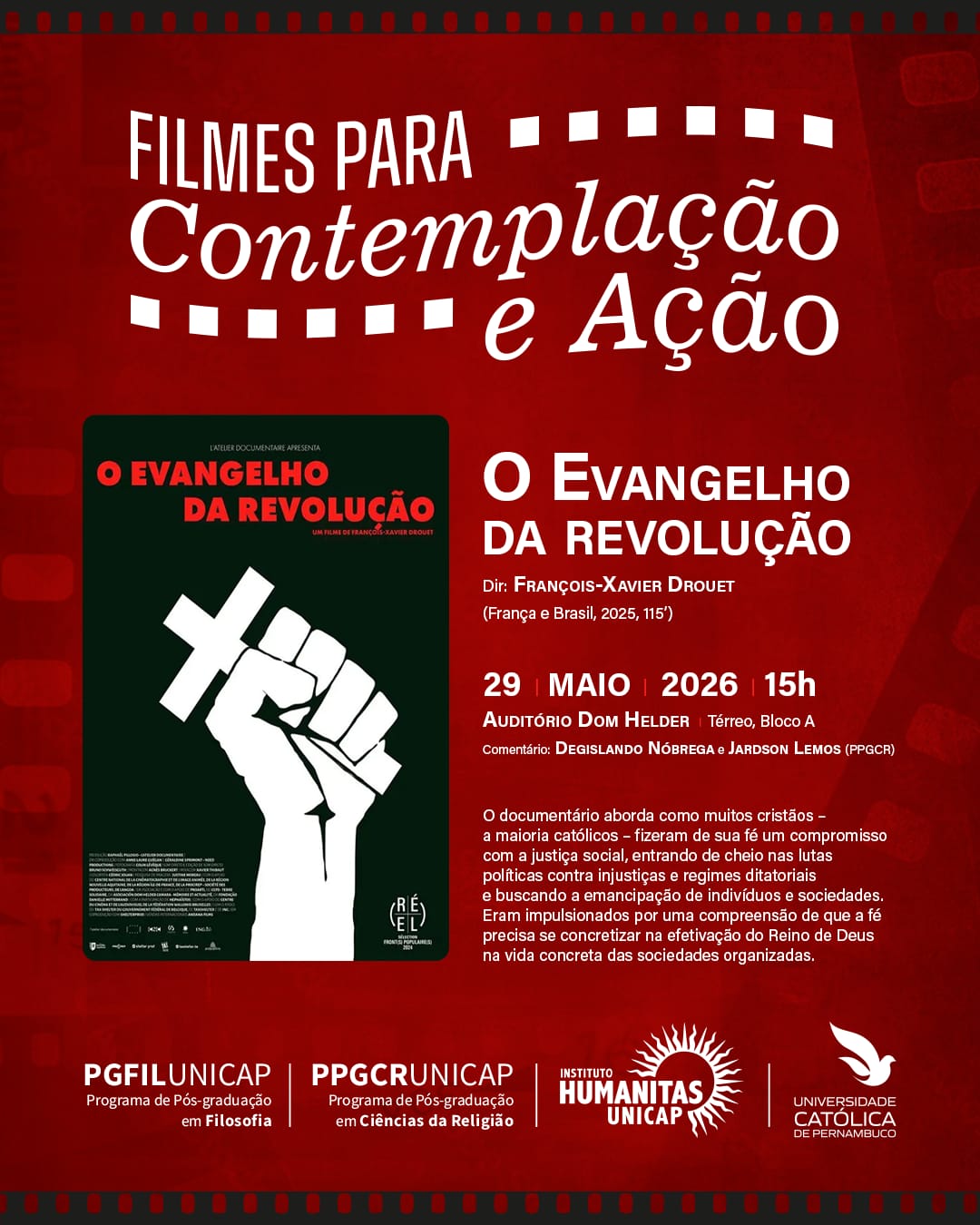 Filme será exibido na Unicap
