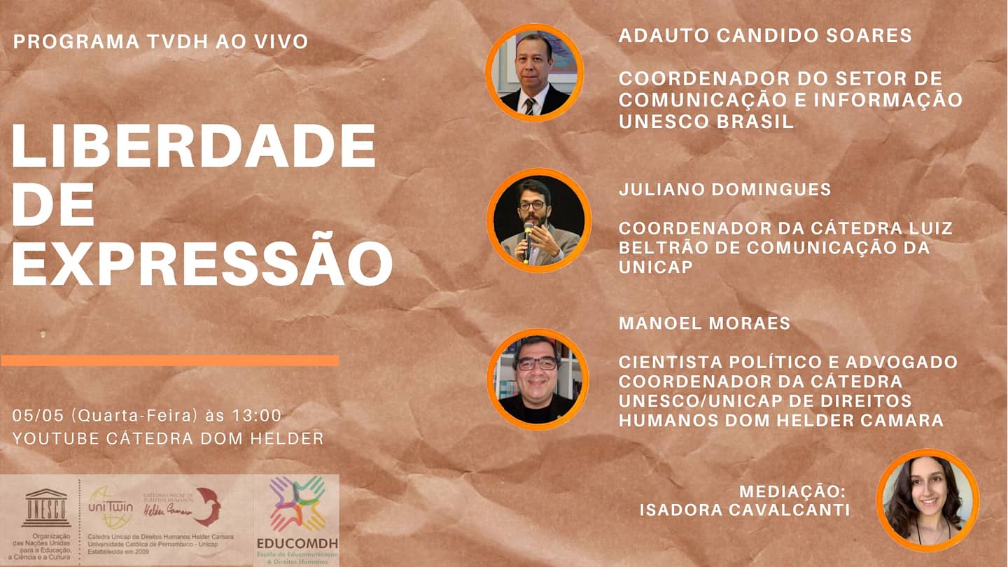 card do PROGRAMA TVDH AO VIVO: LIBERDADE DE EXPRESSÃO 