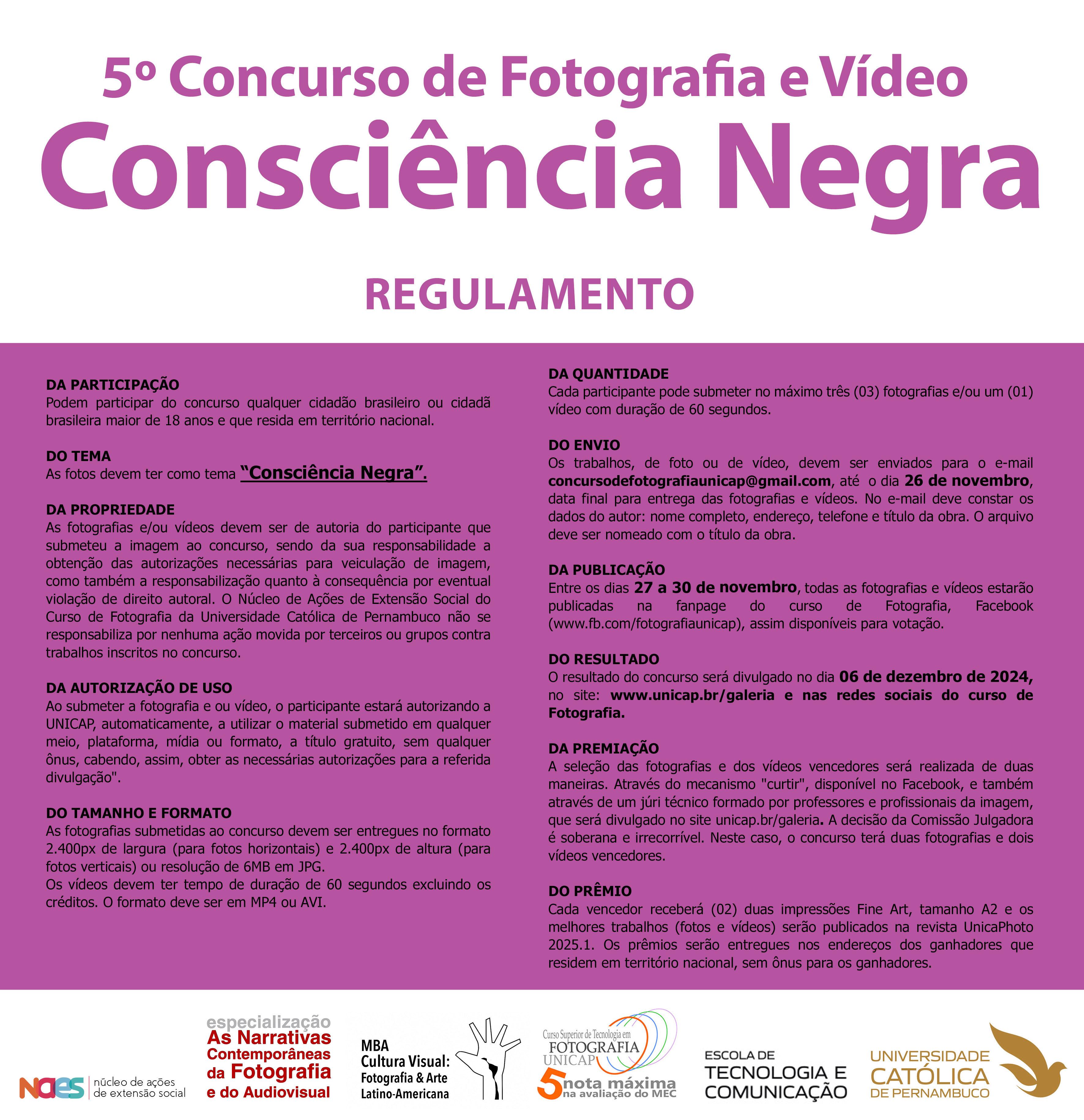 5 concurso consciencia negra