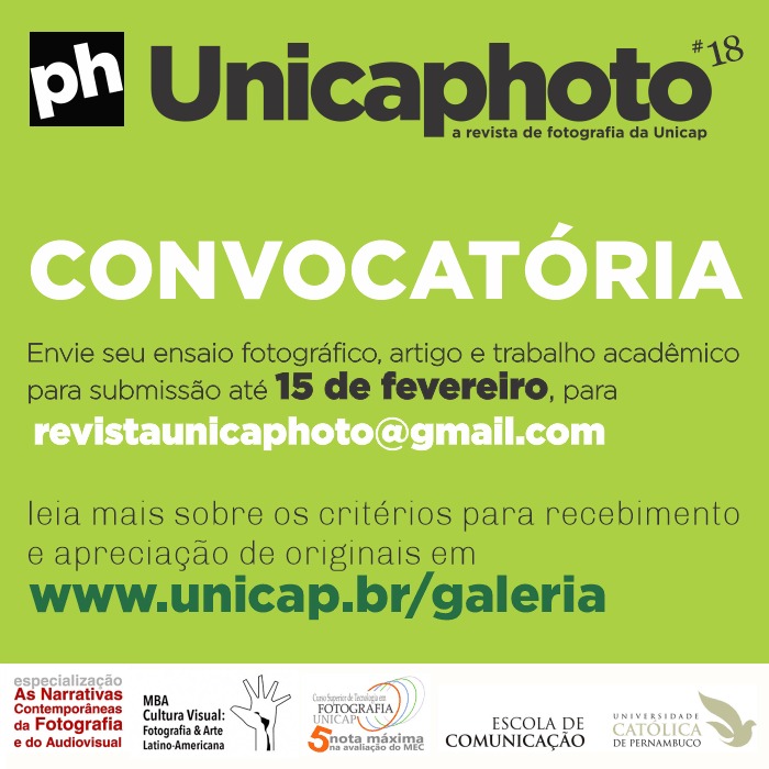 UNICAPHOTO:  Critérios para recebimento e apreciação  de originais pelo conselho editorial