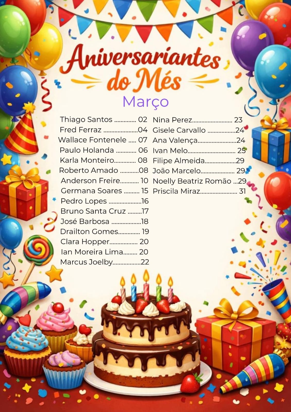aniver março