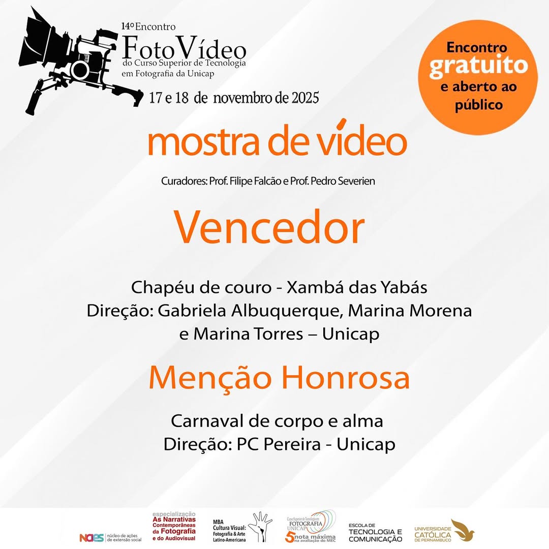 vencedores da mostra de video 2025