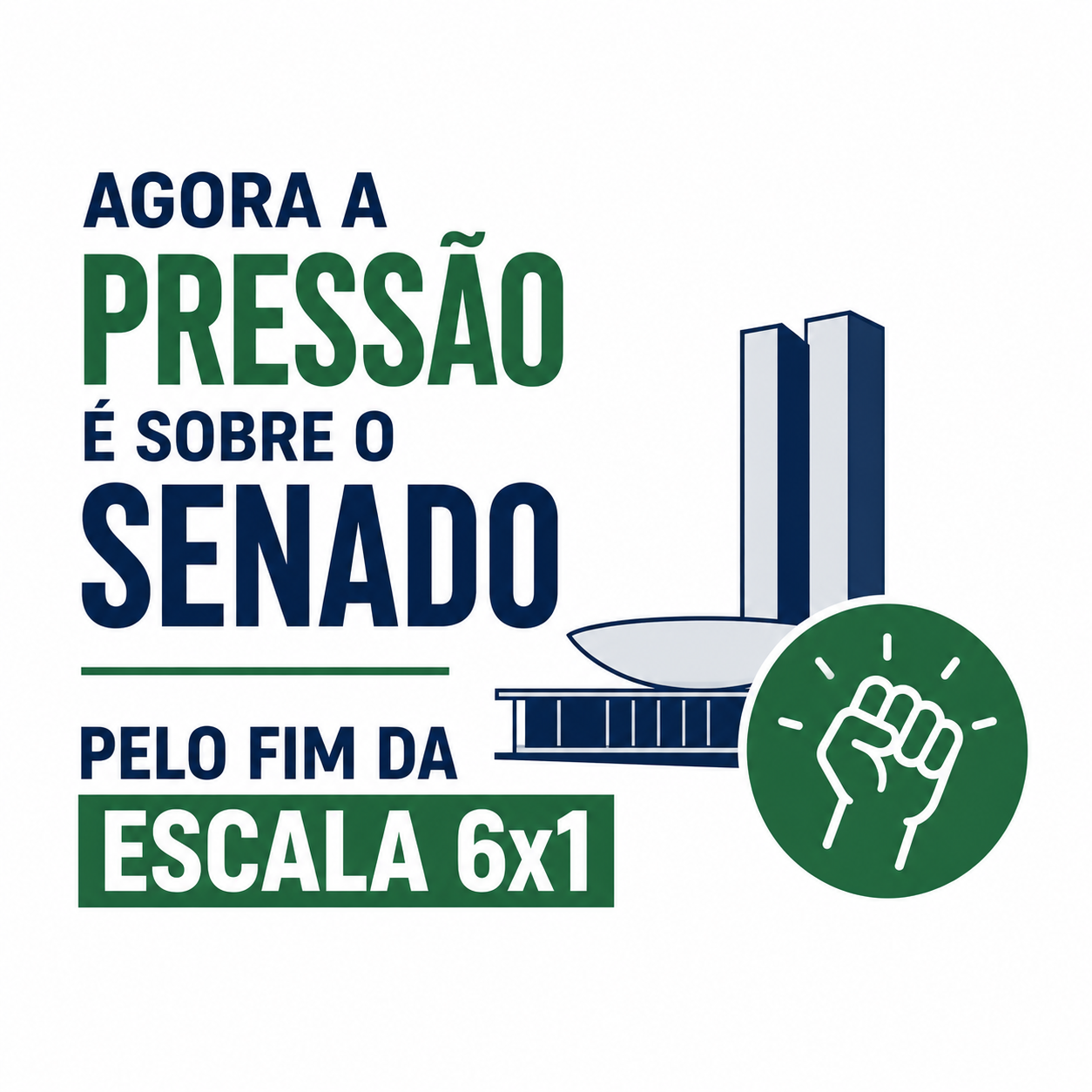 Agora a pressão é sobre o senado pelo fim da escala 6x1