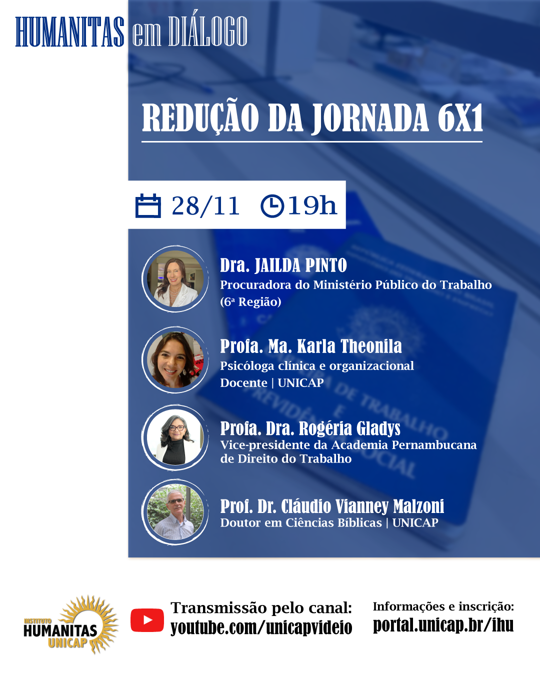 Humanitas em diálogo - Redução da Jornada 6x1