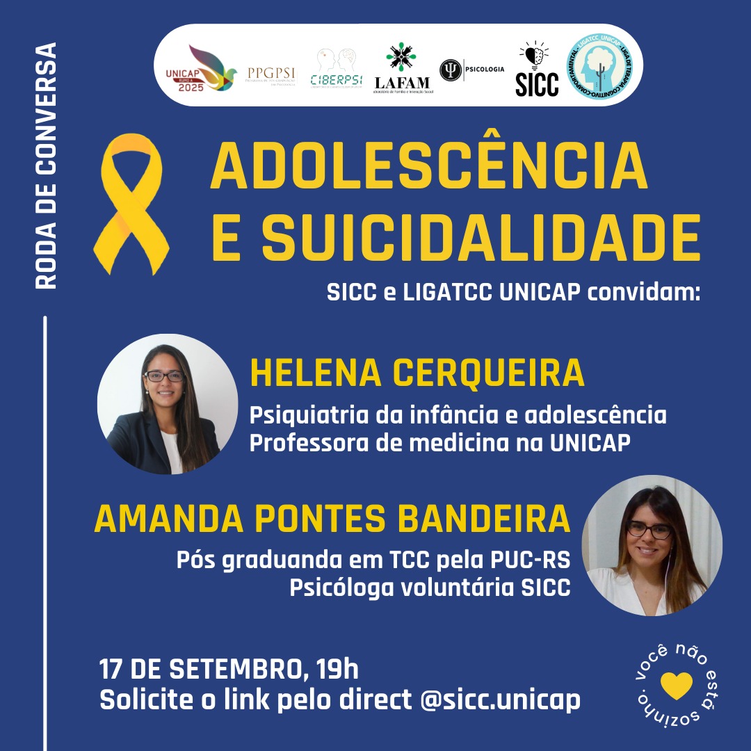 Card roda de conversa adolescência e suicidalidade