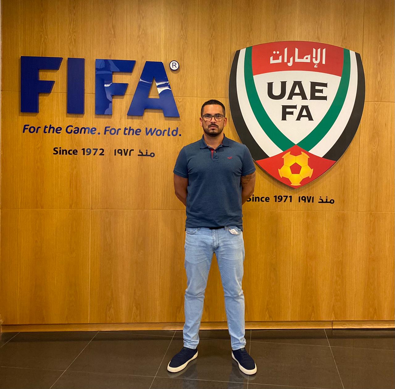 Bruno Gilberto Melo é o novo fisioterapeuta da seleção dos Emirados Árabes Unidos