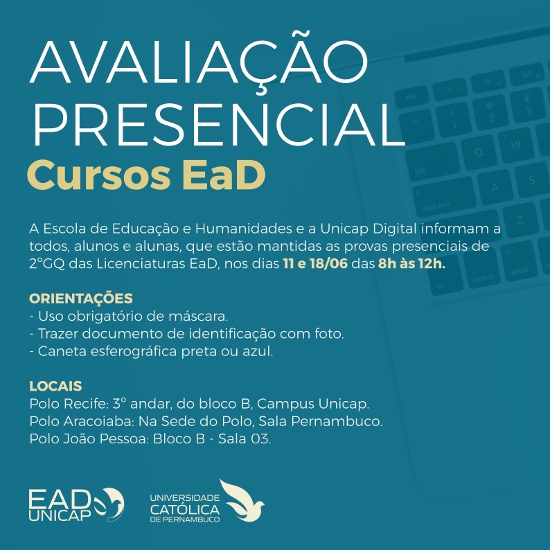 Avaliação Presencial Cursos Ead