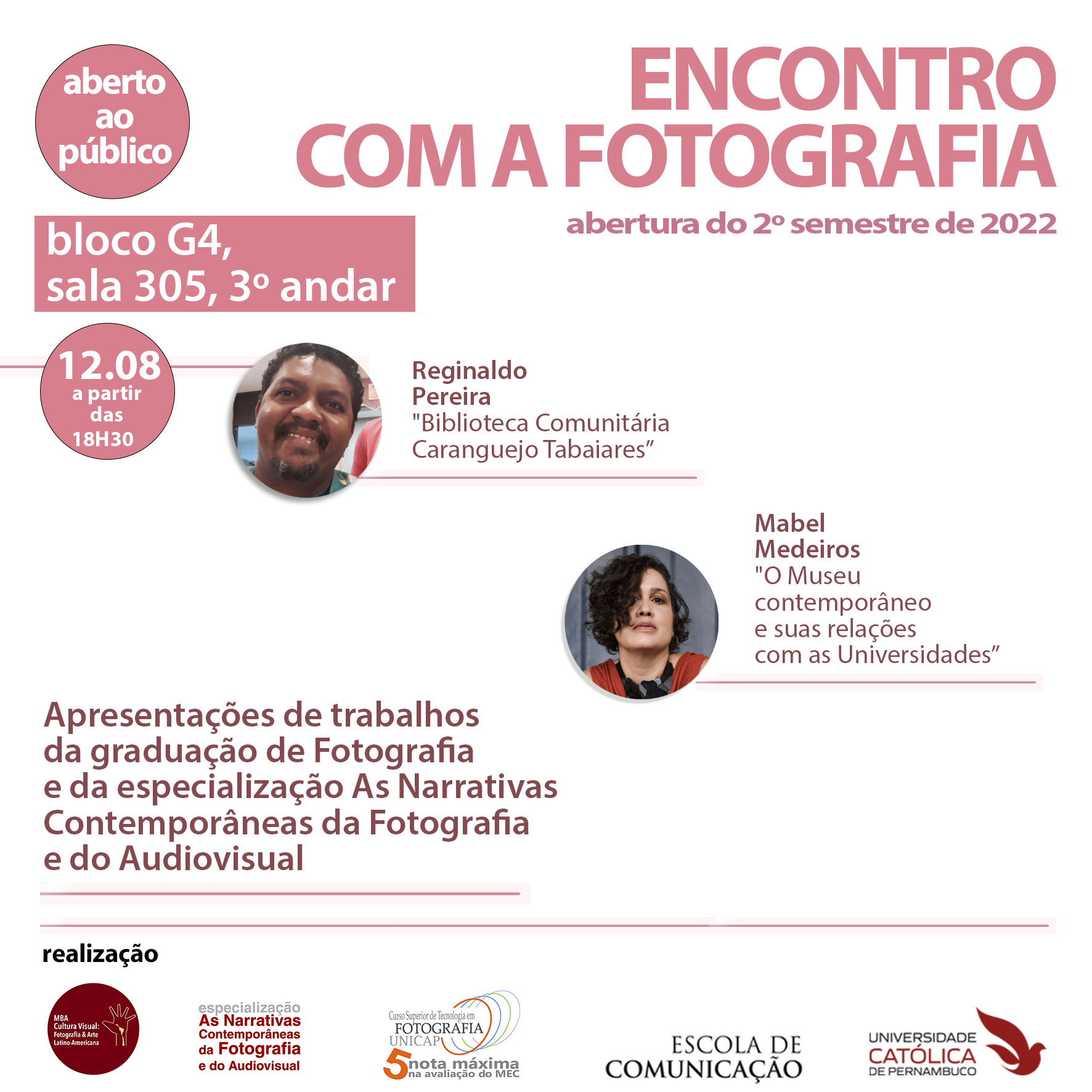 programação dia 12 do encontro com a fotografia
