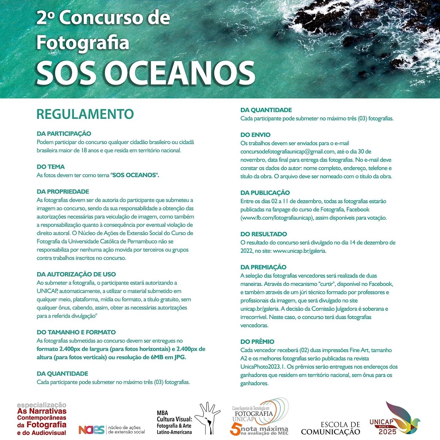 2º concurso SOS oceanos regulamento