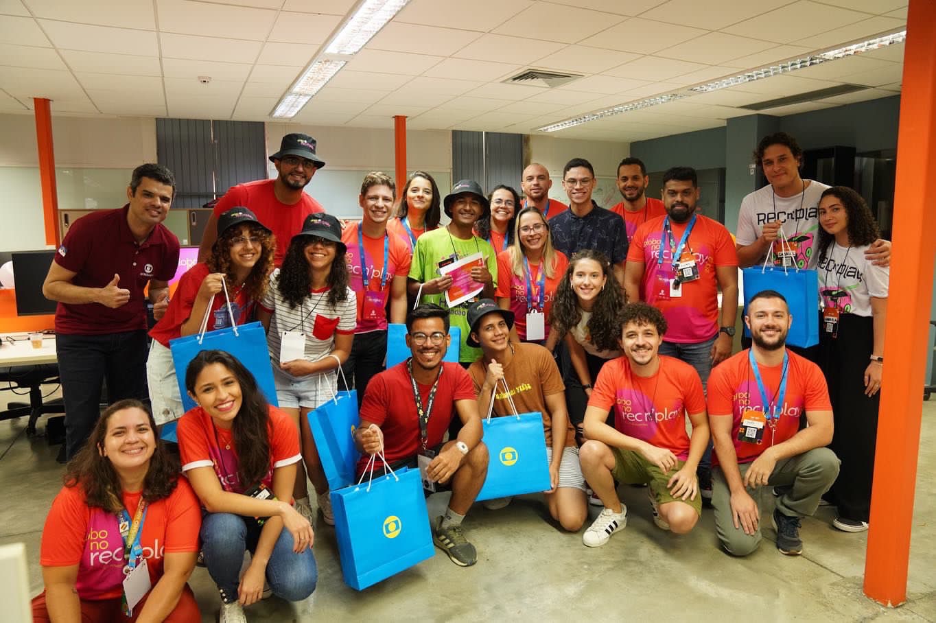Participantes e funcionários da Globo
