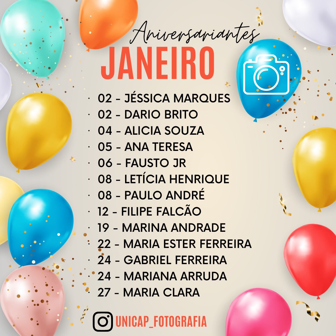 aniversariantes de janeiro