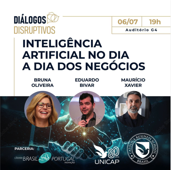 Card do evento Diálogos Disruptivos: Inteligência Artificial no Dia de Negócios