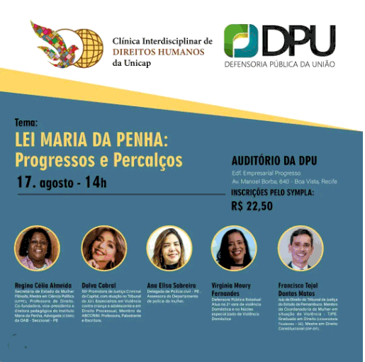 #pratodosverem Card em azul, branco e amarelo, com apresentação dos palestrantes, data e endereço! O evento é certificado!