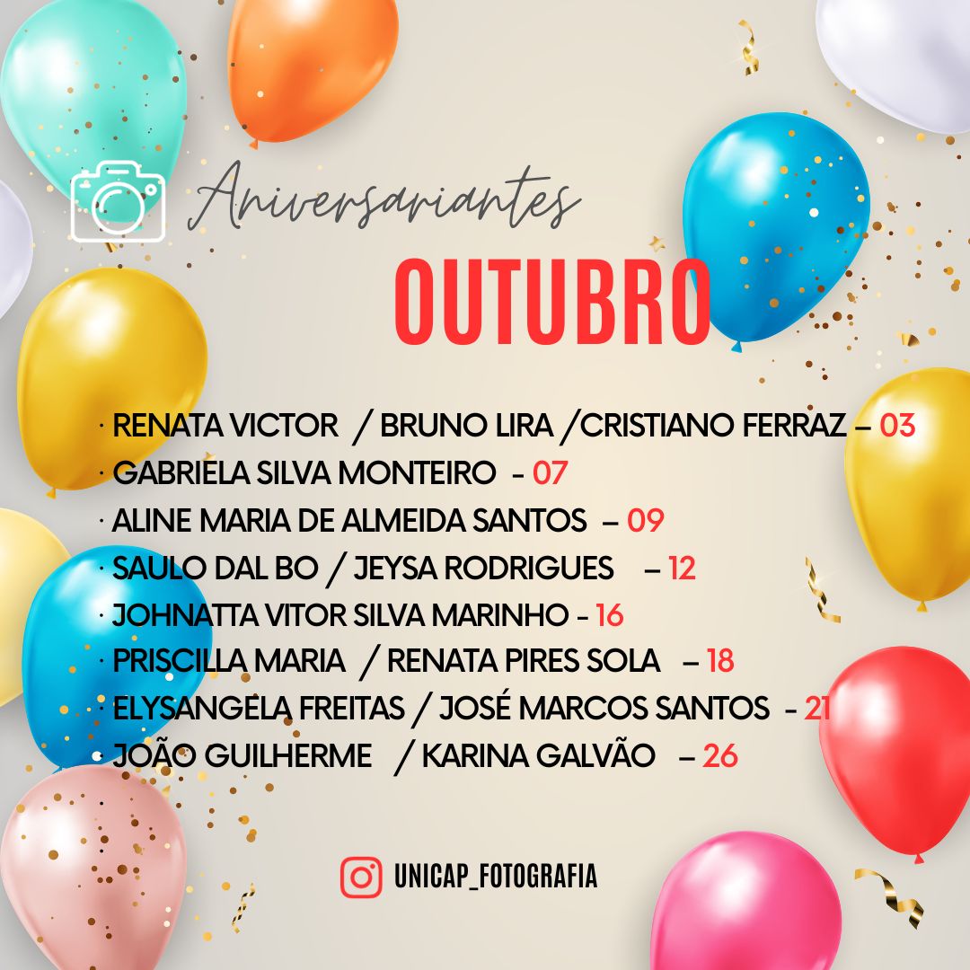 aniversários out