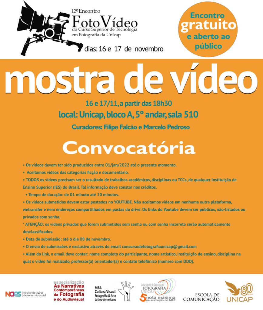 convocatória mostra de vídeo 2023