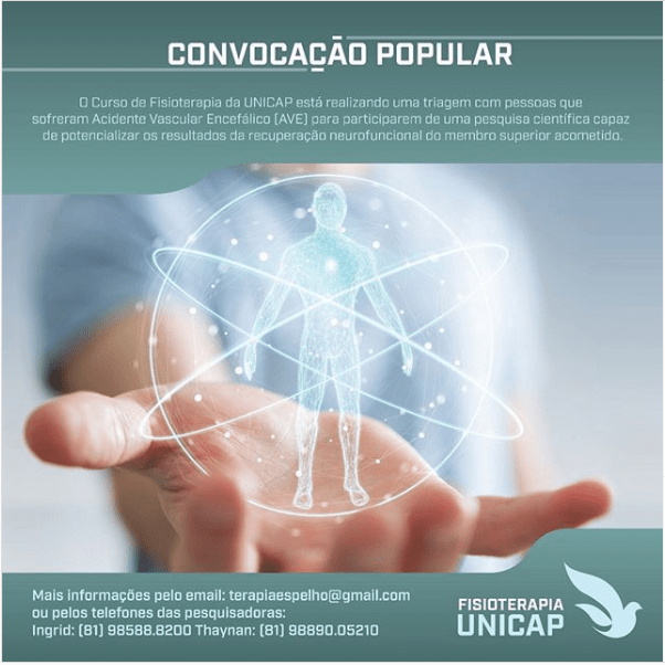 Curso de Fisioterapia da Unicap convoca pessoas vítimas de AVC para participar de pesquisa científica