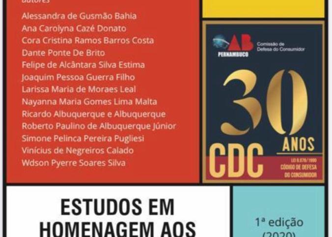 livro “Estudos em homenagem aos 30 anos do CDC”